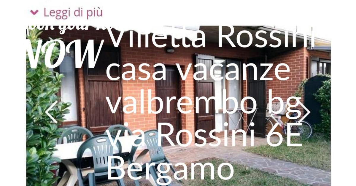 Villetta Rossini Appartamento Da Condividere Con Me Luciano Servizio Ospiti Taxi Driver Navetta No Wifi 2 Camera Da Letto Per 5 Persone Valbrembo Zewnętrze zdjęcie